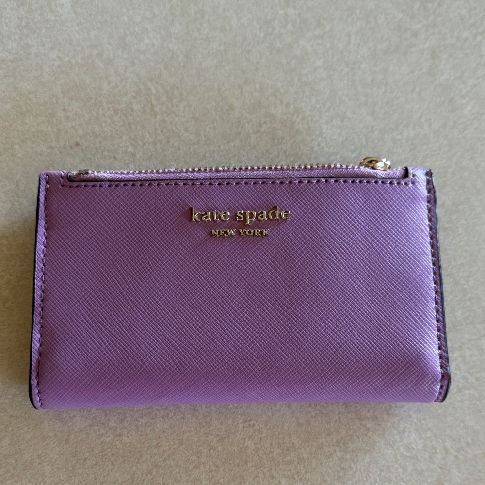Kate Spade Lavender Wallet Bifold Saffiano leather